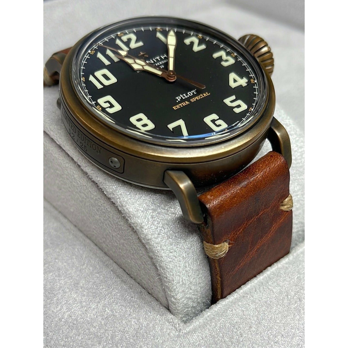 Zenith Men's Brigadier General James B. Thayer Nubuk Leather Watch