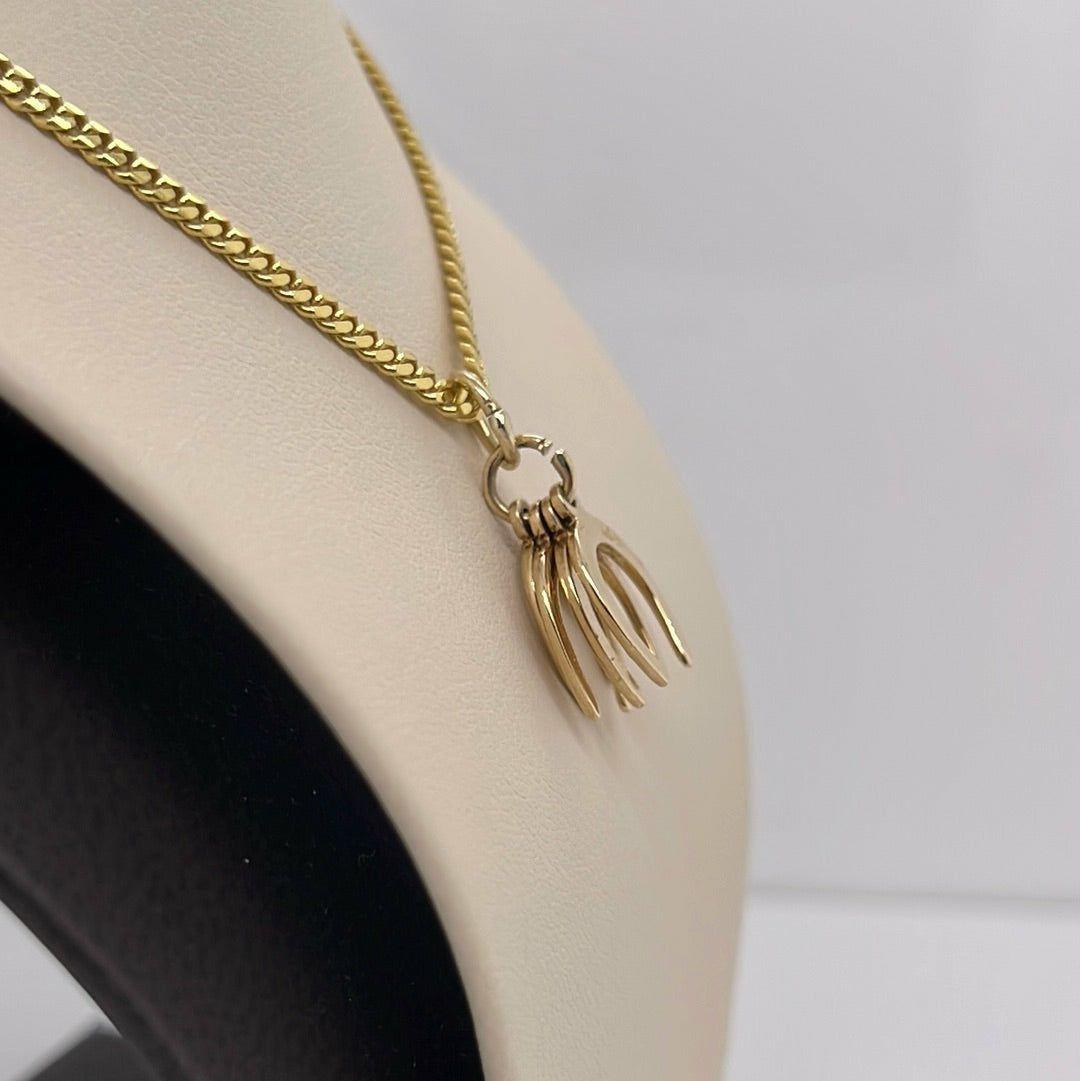 14K Yellow Horseshoe Charm Pendant P058