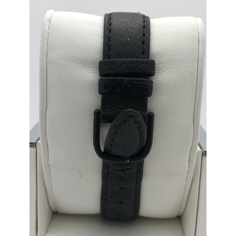 AC Milan Men's White Dial Black Leather Strap Watch 0600