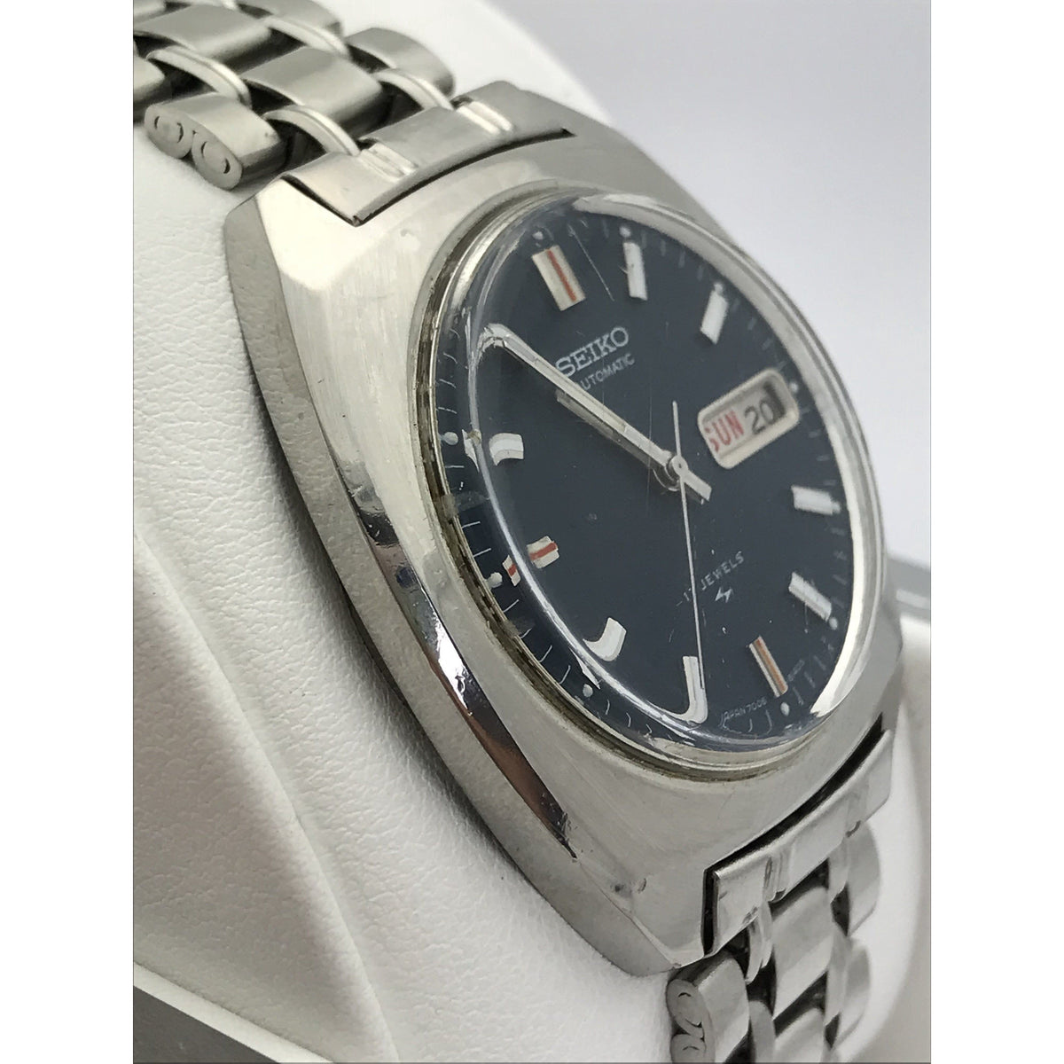 Seiko SZ Men's Automatic 17 Jewels Blue Dial Stainless Steel Watch 387858