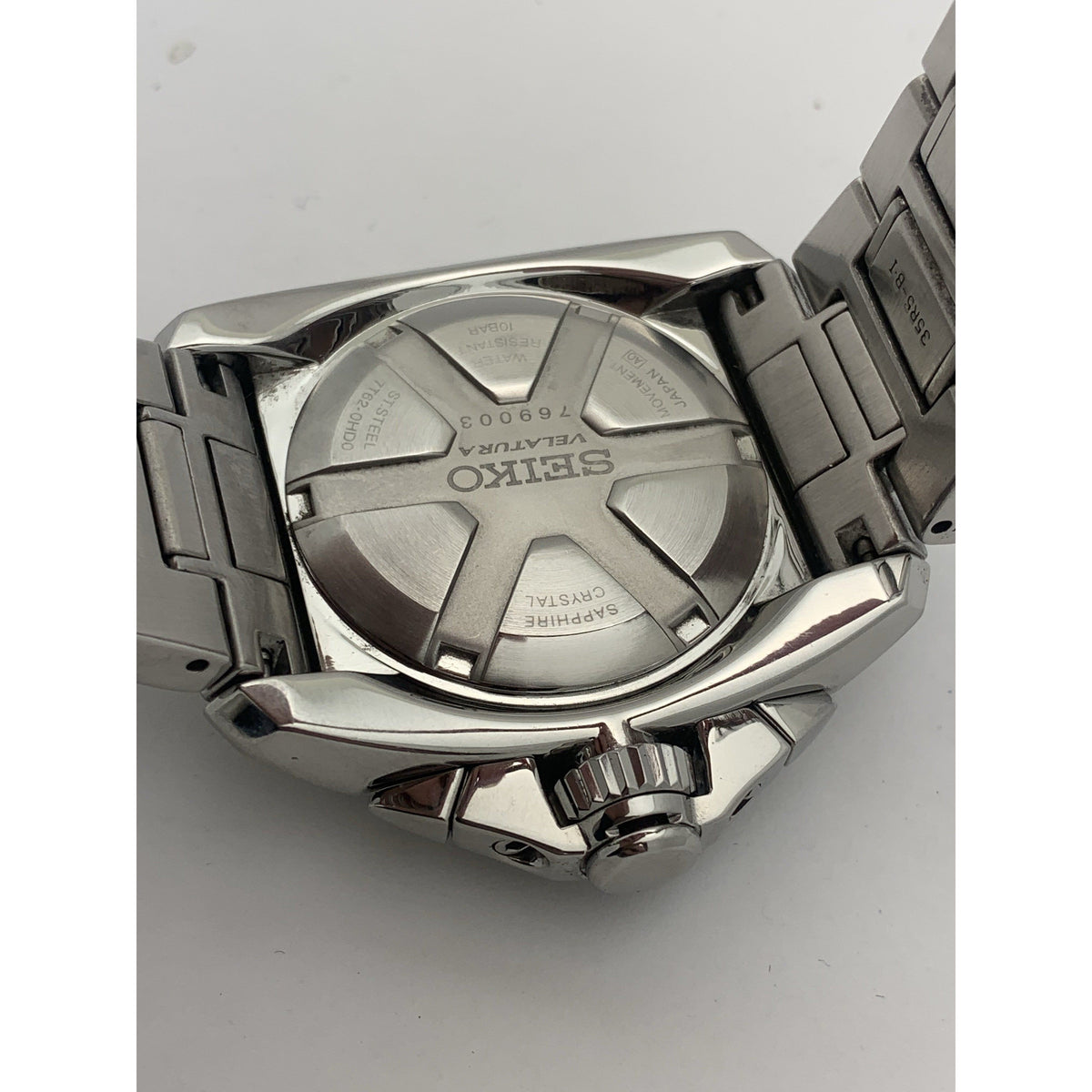 Seiko Velatura Men's Blue Dial Stainless Steel Chrono Watch SPC071