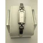 Movado Ladies Rectangle Silver Dial Stainless Steel Bracelet Watch 9575160