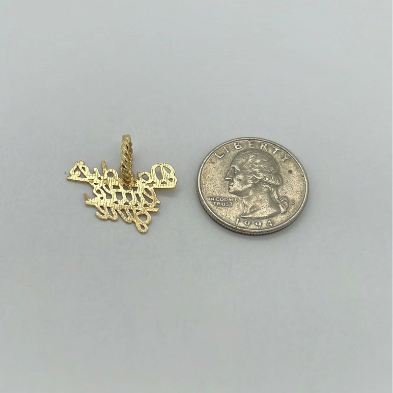 14K Yellow Gold Daddy's Little Girl Charm Pendant P002