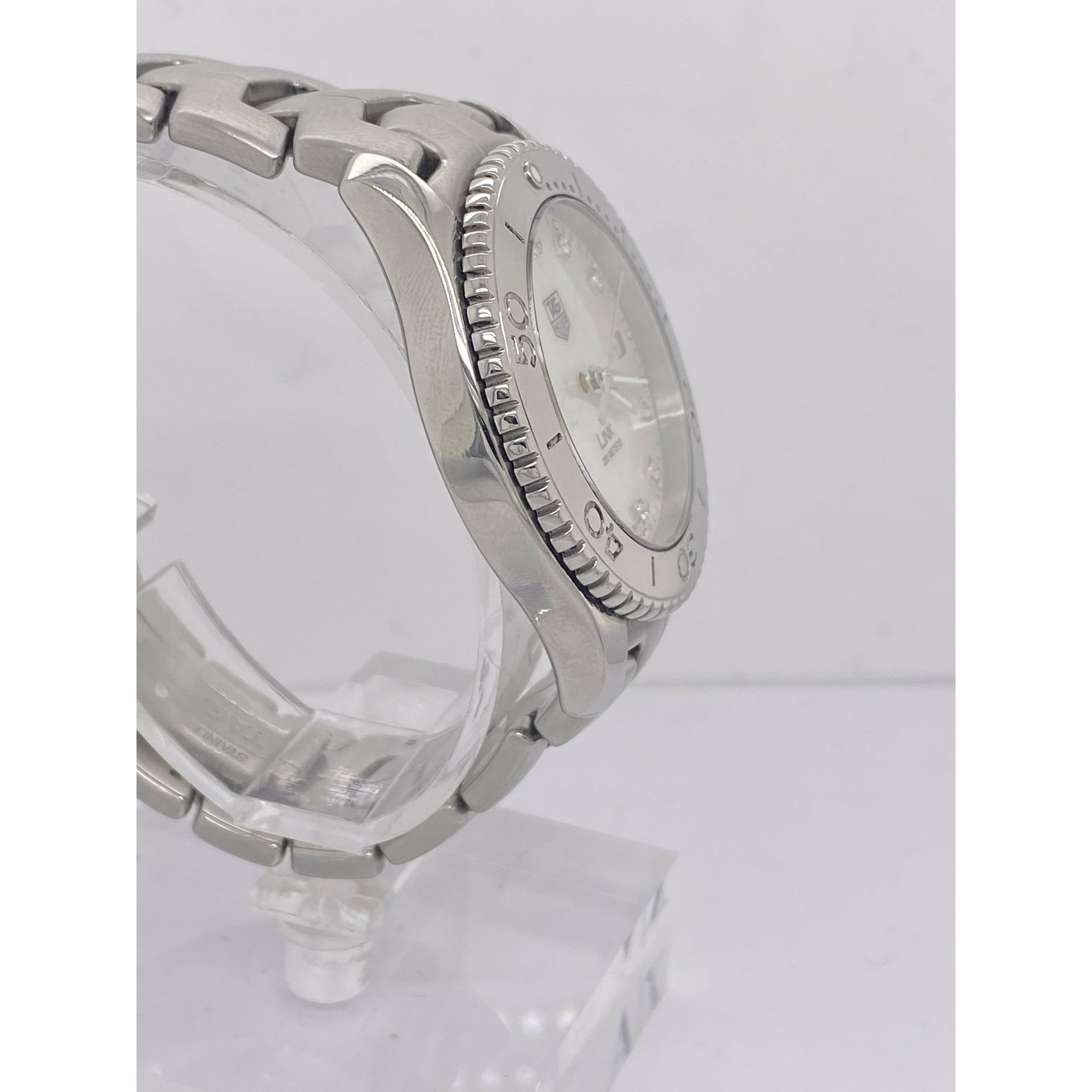 Tag Heuer Ladies LINK Mother of Pearl Dial Silver Tone Stainless Steel  Bracelet Watch WJ1114.BA057