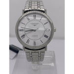 Longines Ladies White Dial Silver Tone Stainless Steel Bracelet Automatic Watch L4.721.4
