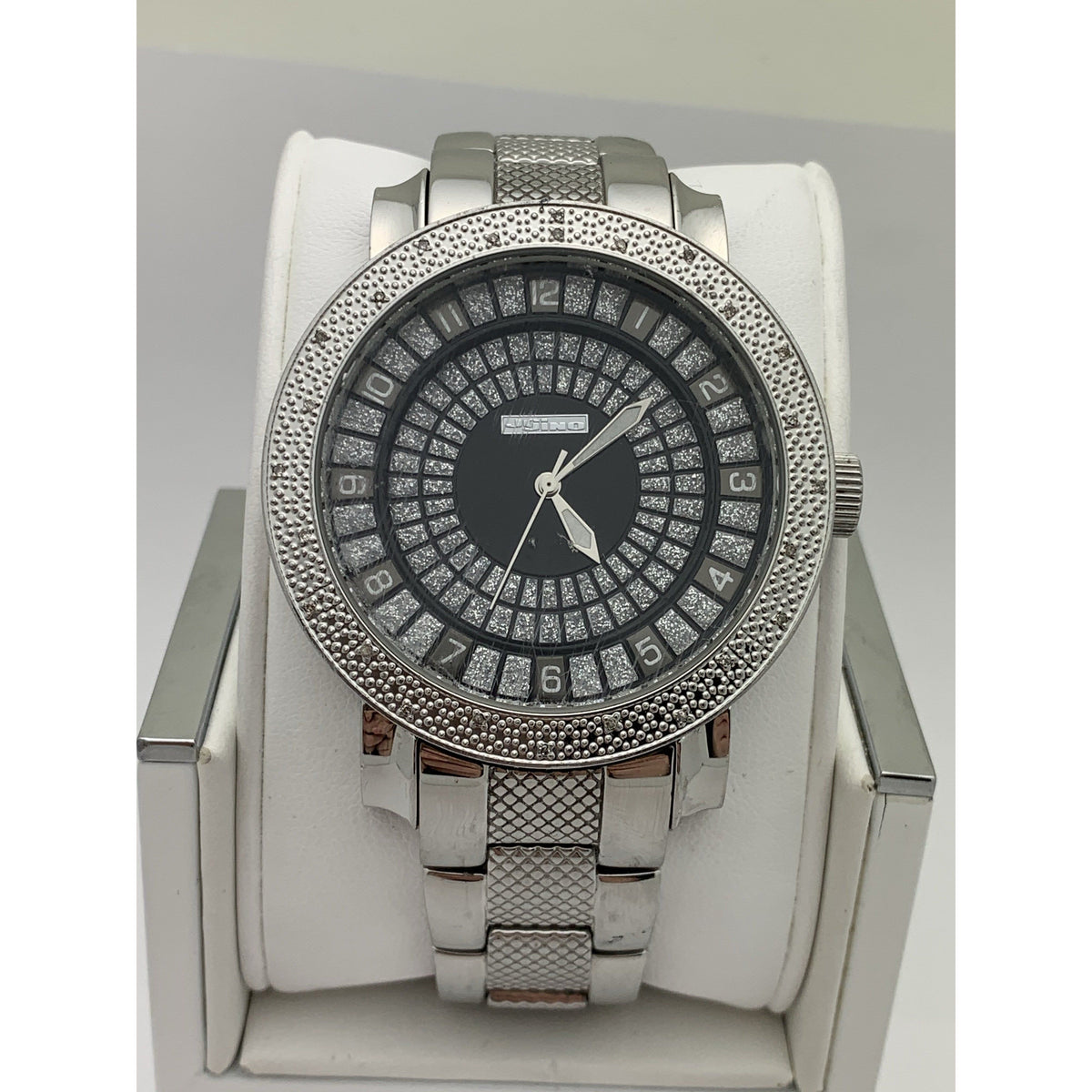 JOJO Men's Black Dial Stainless Steel Bracelet Watch IJ-1037