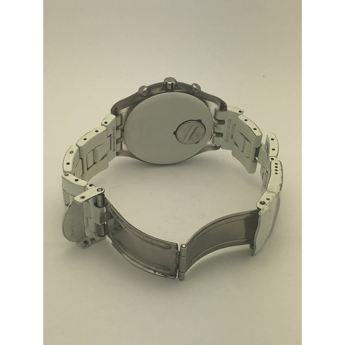 Swatch Swiss Women's White Dial White Band Watch 155V
