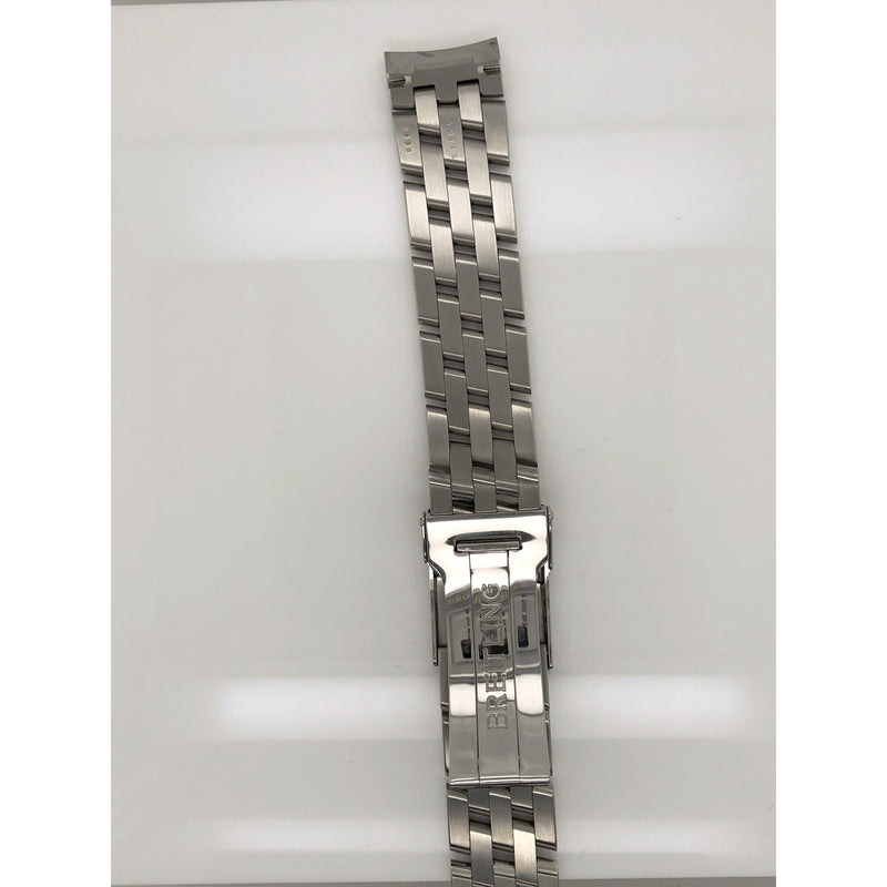 Breitling Silver Stainless Steel Strap Deployment Buckle 19-18mm 409A