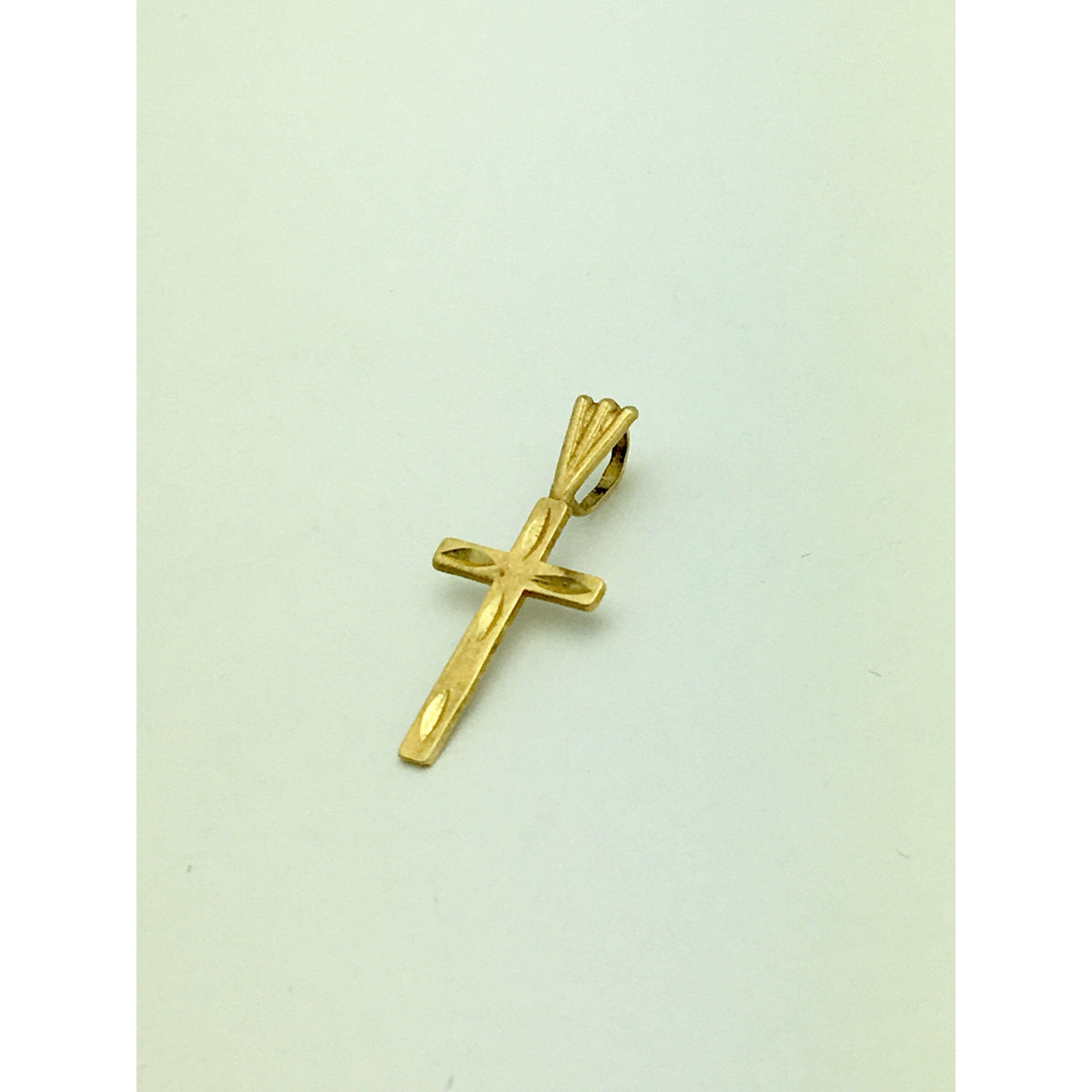 CHARJ016 14K Yellow Gold Cross Charm