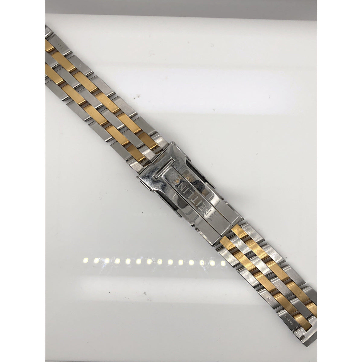 Breitling Two Tone Stainless Steel Strap Deployment Buckle 20-18mm 366D