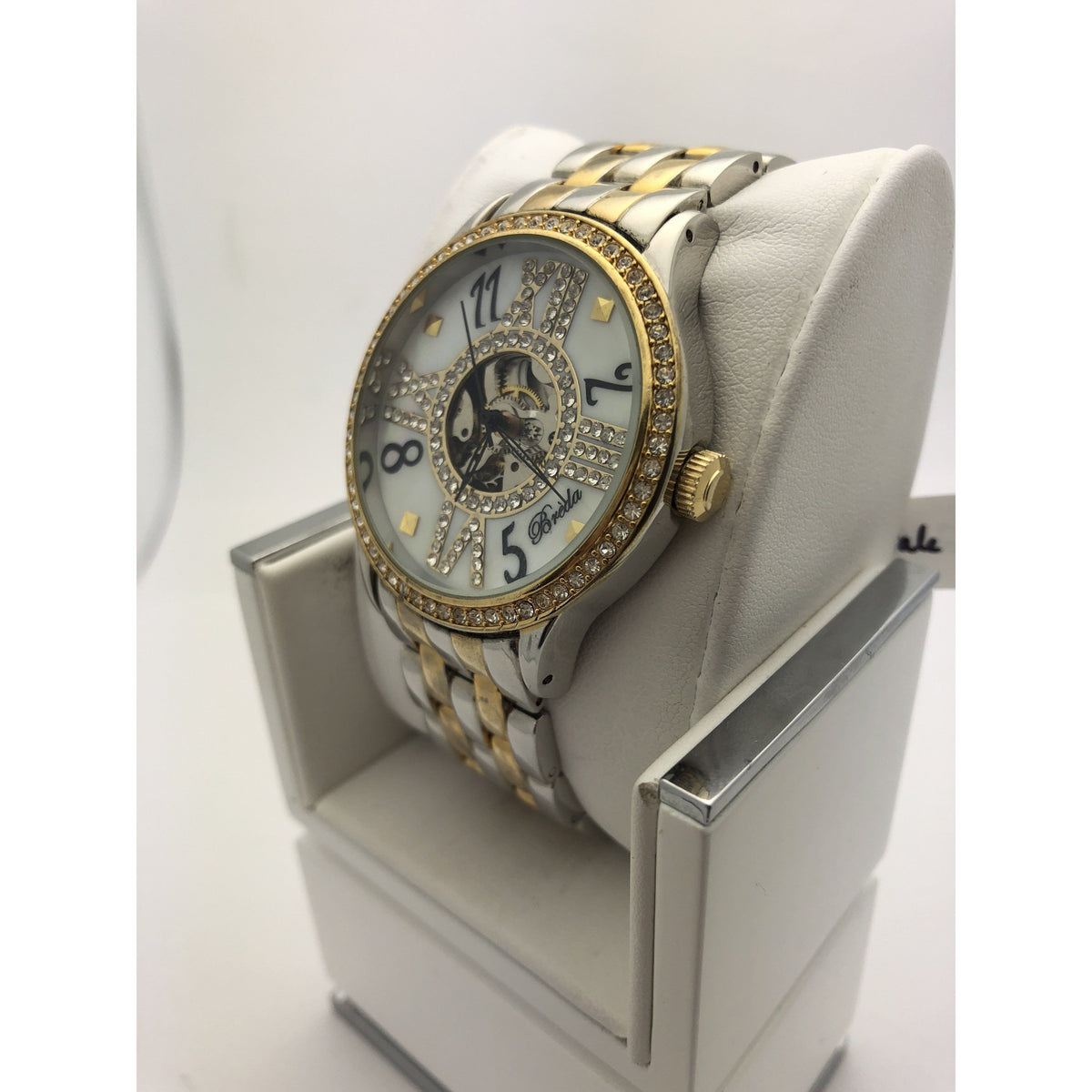 Breda Unisex Silver Dial Two Tone Stainless Steel Watch 1239-1