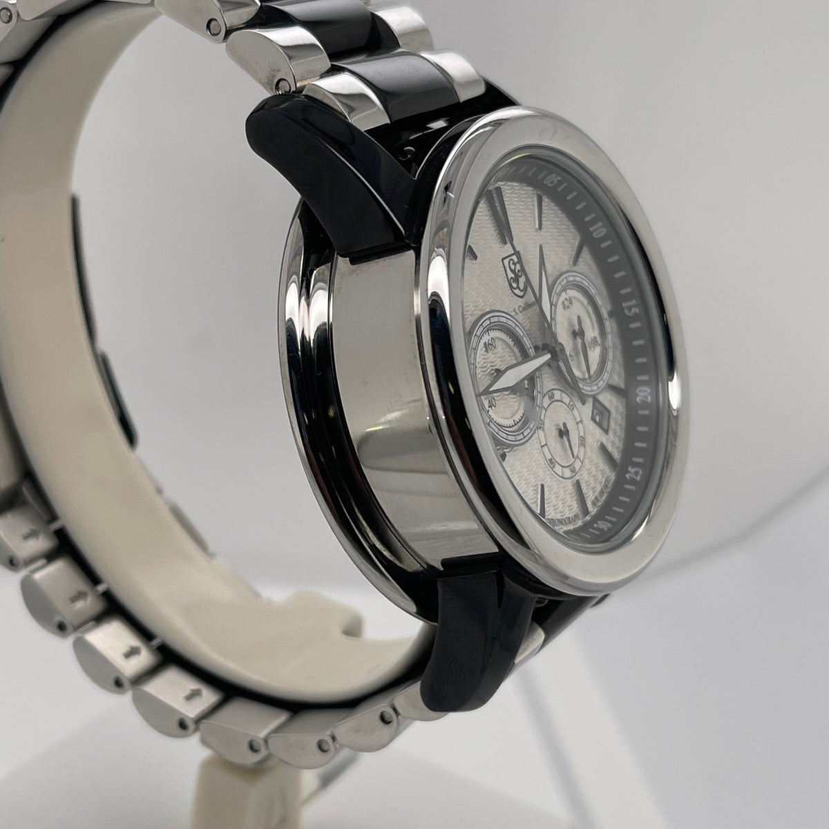 S. Coifman Men's Craftsman's Pride Silver Dial Two Tone Stainless Steel Bracelet Watch SC0417
