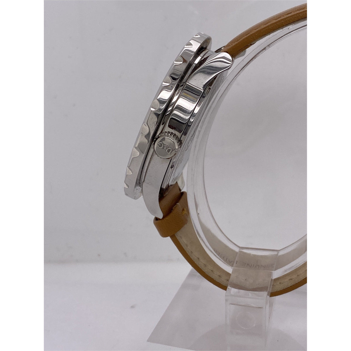 Dolce & Gabbana Time Men's 2ct. Diamond Bezel White Dial Brown Leather Strap Watch 3719340281
