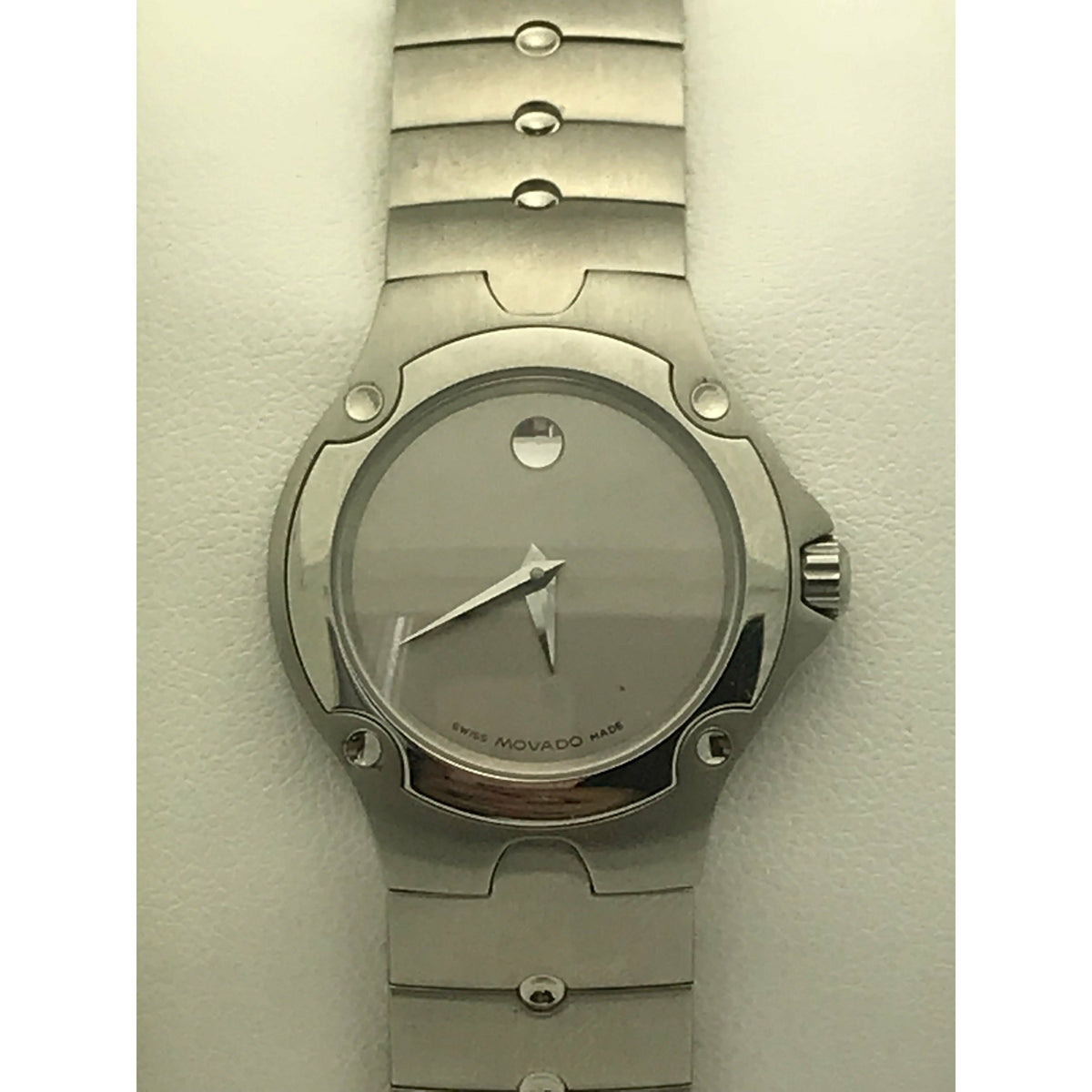 Movado Ladies Silver Tone Dial Stainless Steel Bracelet Watch 0604481