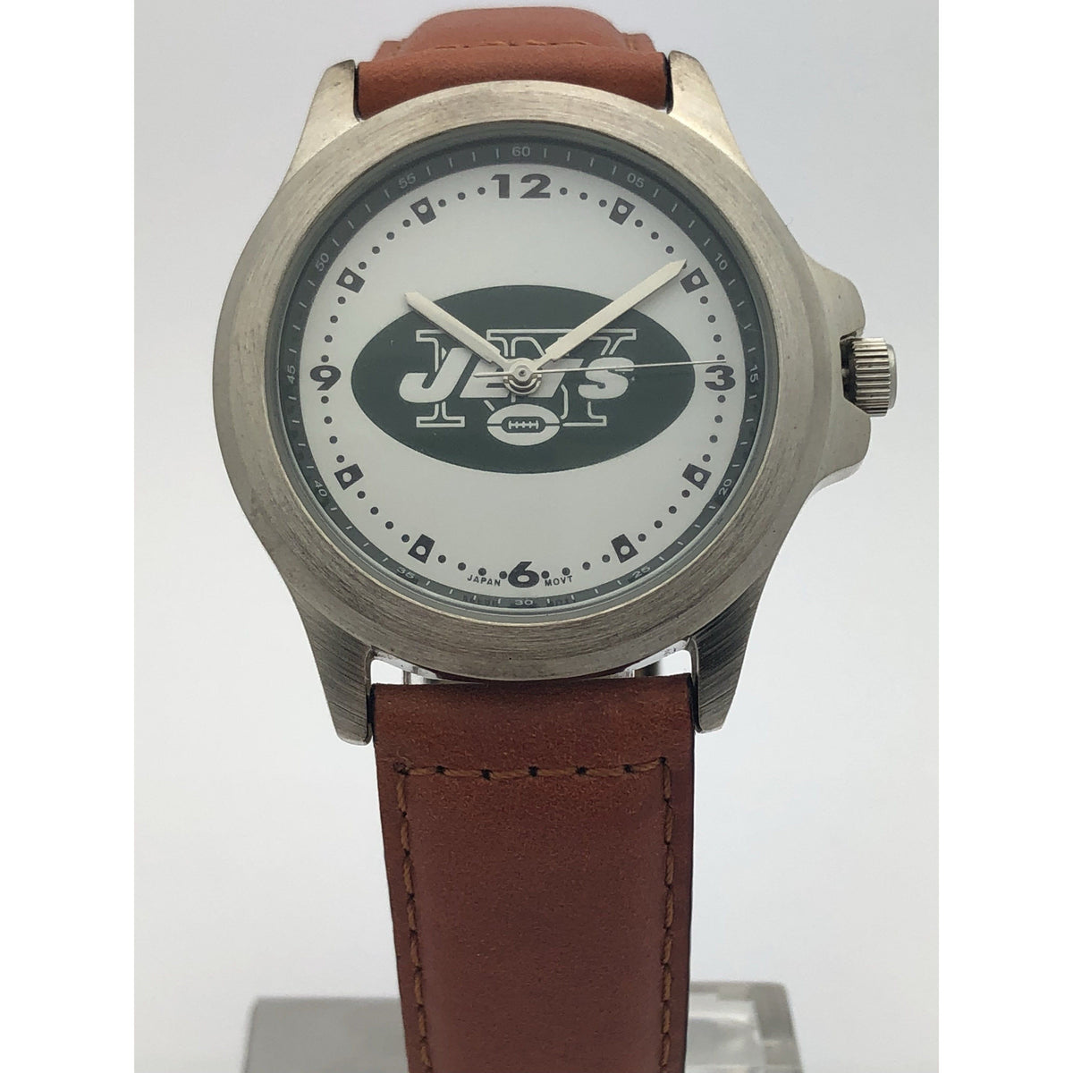 Logo Art Jets Men's Stainless Steel Case White Dial New York Jets Watch 377