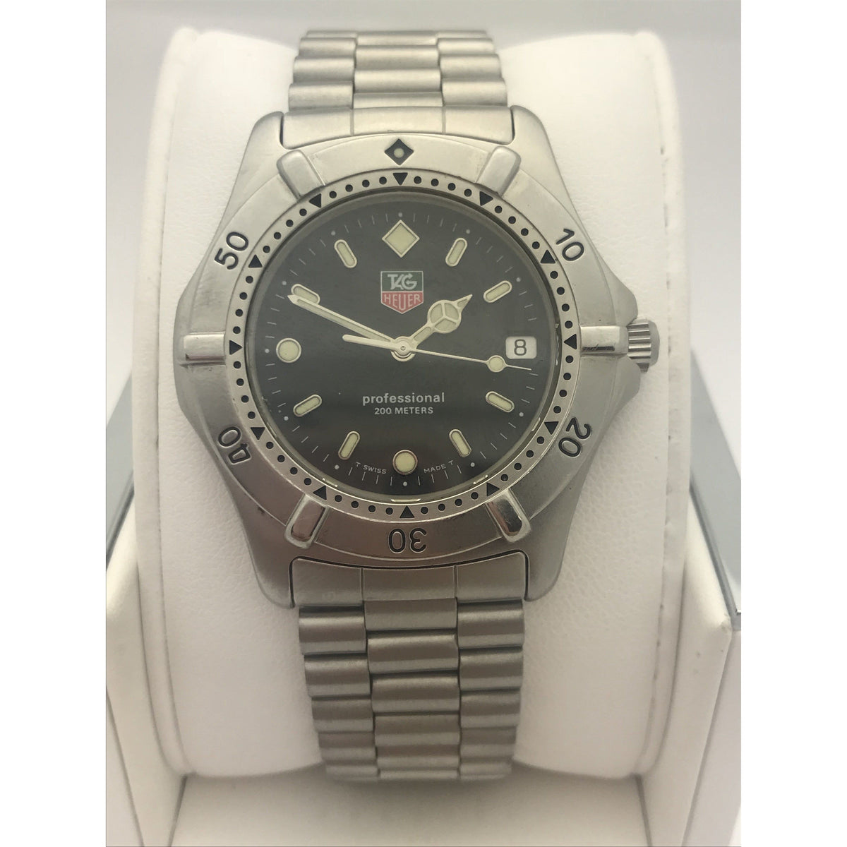 Tag Heuer Men's Professional Black Dial Stainless Steel Bracelet Watch WE1110-R