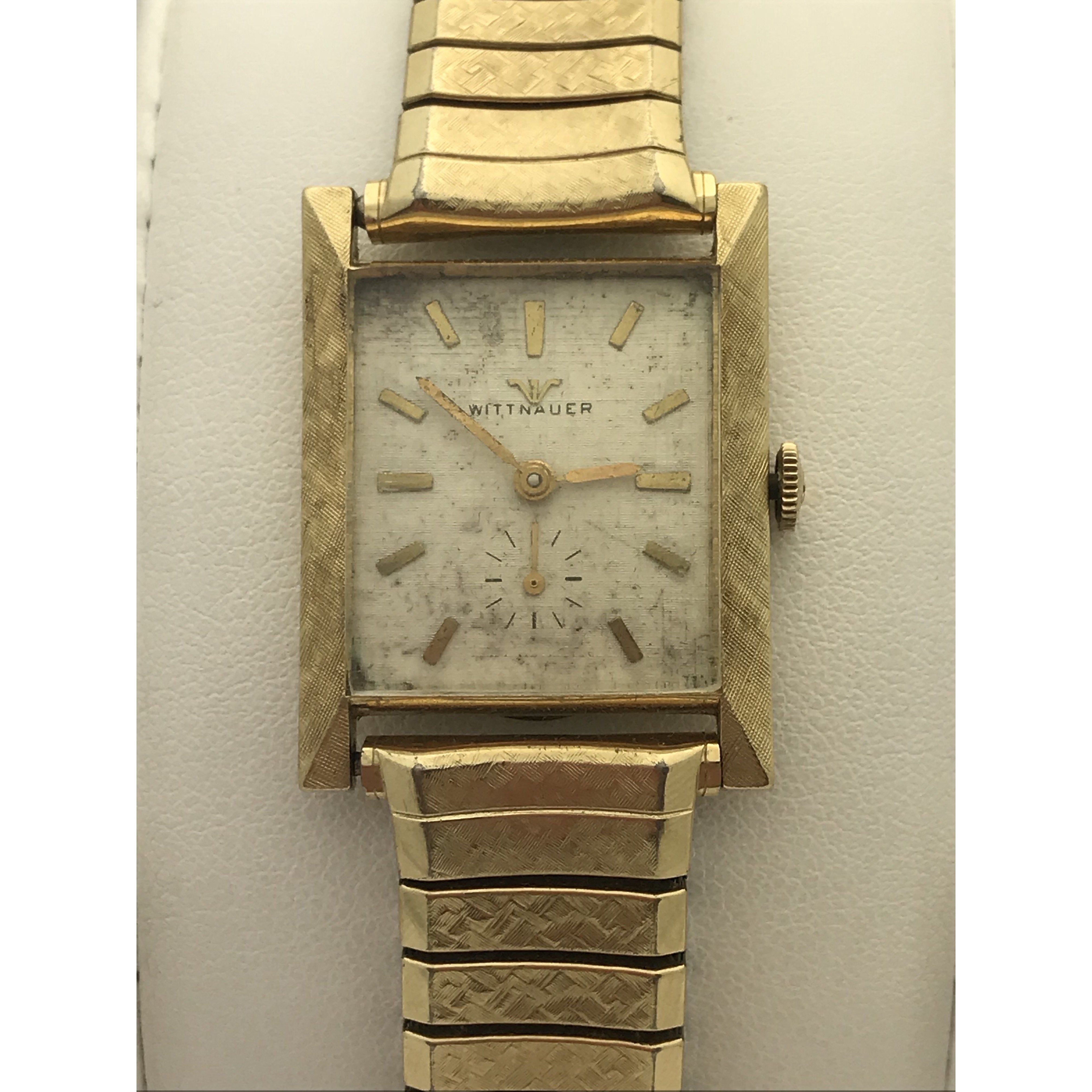 wittnauer ウイットナー 14K ゴールド 腕時計 Vintage WITTNAUER 14K Solid Gold 1950's Swiss Men's Watch W