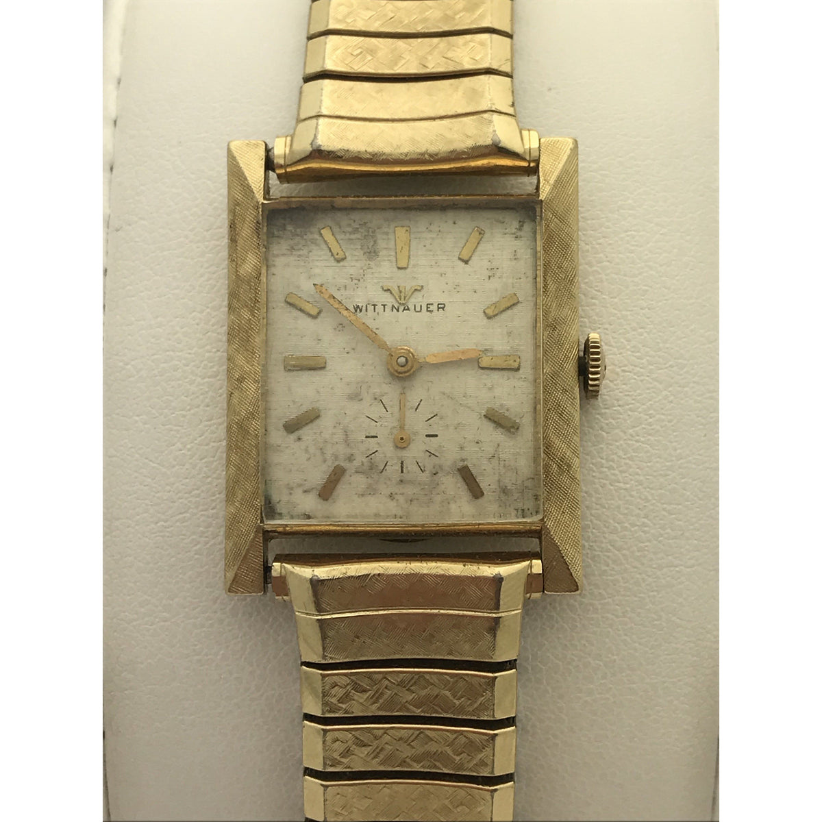 Wittnauer Unisex 14K Gold Case Stretch Band Watch