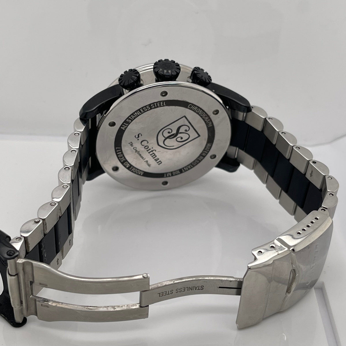 S. Coifman Men's Craftsman's Pride Silver Dial Two Tone Stainless Steel Bracelet Watch SC0417