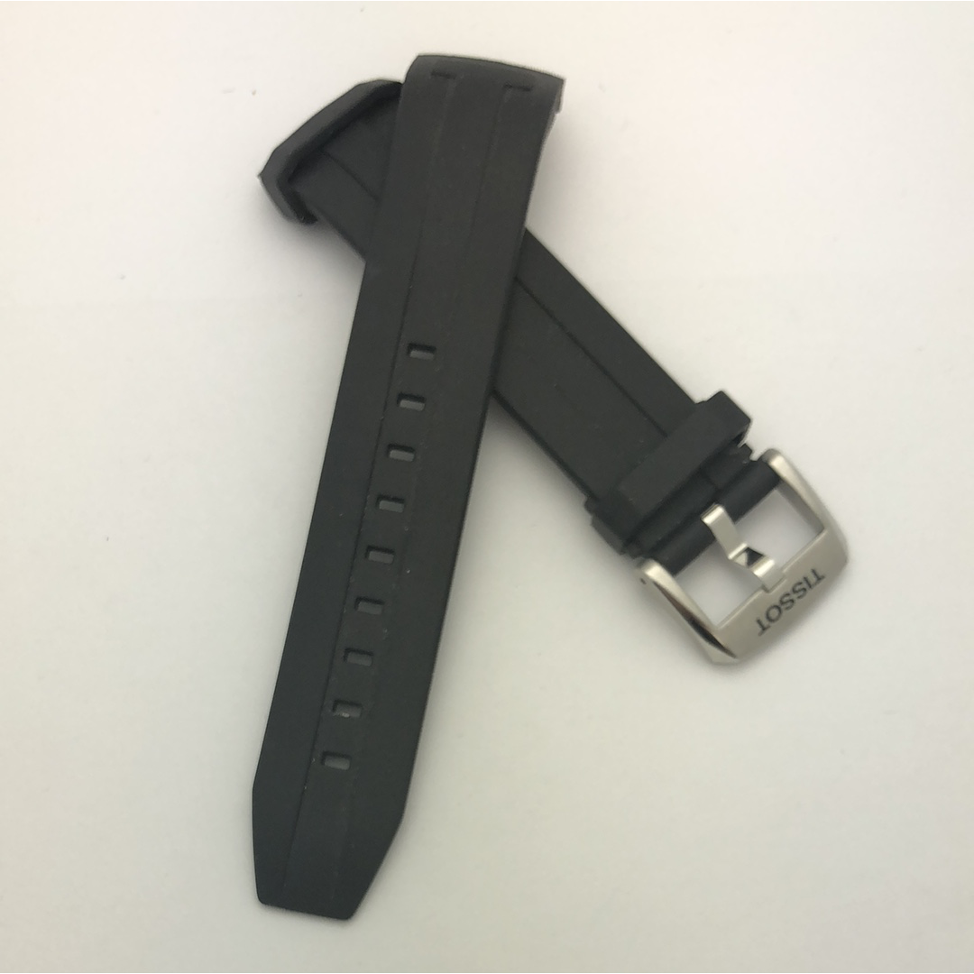 STPBL20MM002 Tissot Seamaster Rubber Strap OEM With Stainless Steel Buckle T120407 A