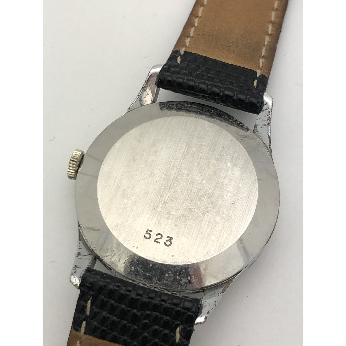 Baume & Mercier Champagne Dial Black Genuine Calfskin Strap Unisex Watch 523