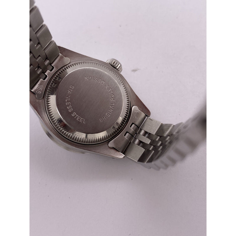 Rolex Ladies Oyster Perpetual Datejust Pink MOP Dial Diamond Bezel 0.75CT. Jubilee Bracelet Watch