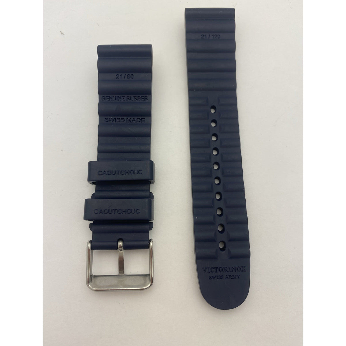 Victorinox Swiss Army Men's Navy Blue Rubber Watch Strap