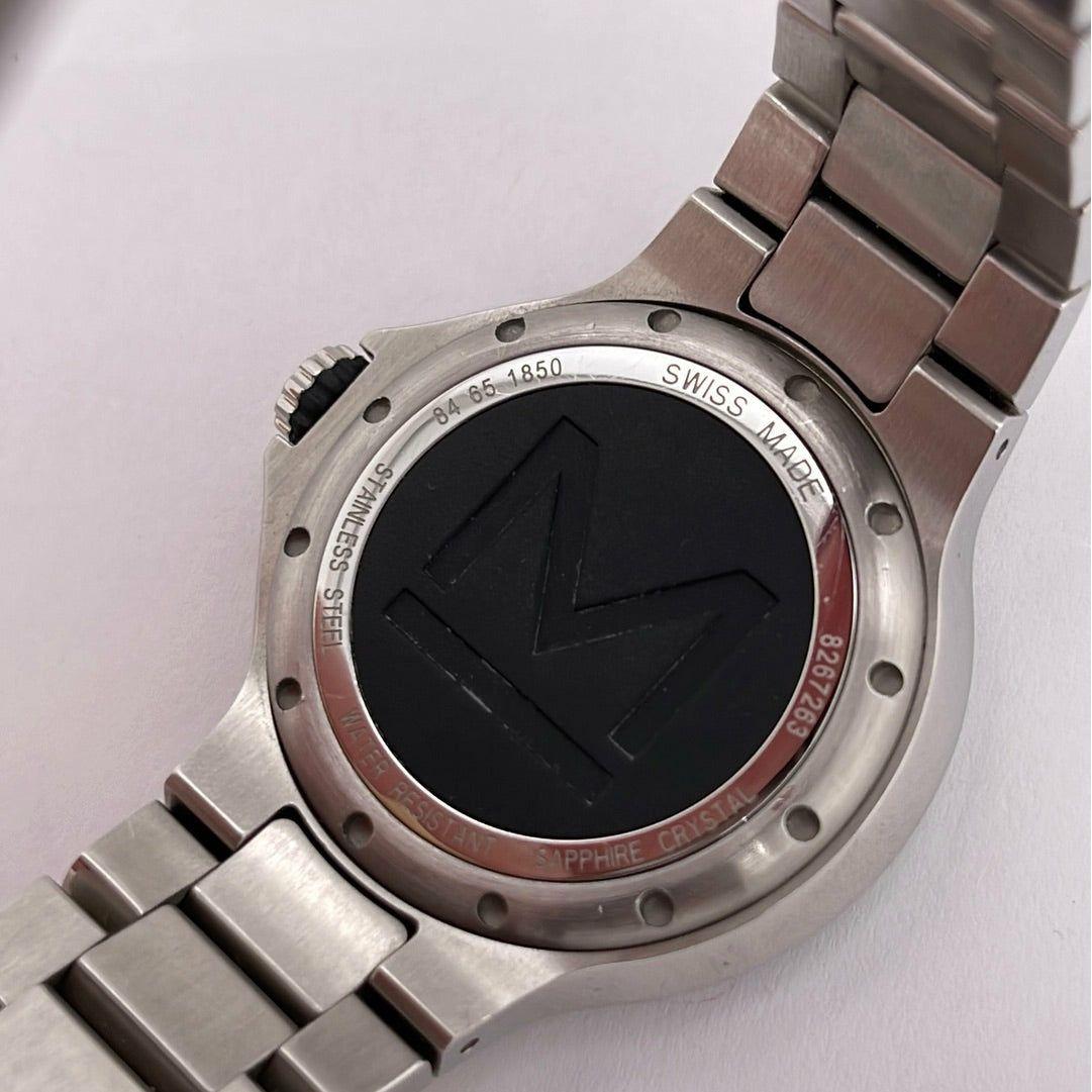 Movado Series 800 Men's Blue Dial Silver Tone Stainless Steel Bracelet Watch 2600013