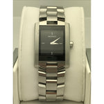 Movado Men's Eliro Rectangle Black Dial Stainless Steel Bracelet Watch 0604183