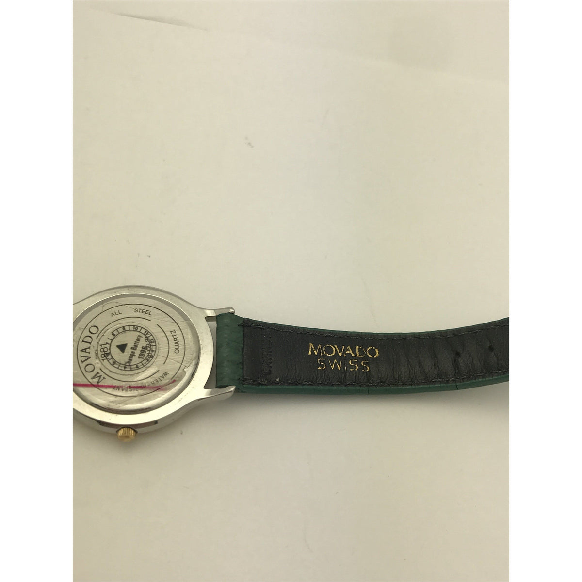 Movado Ladies White Dial Turquoise Genuine Shark Strap Watch 0290379