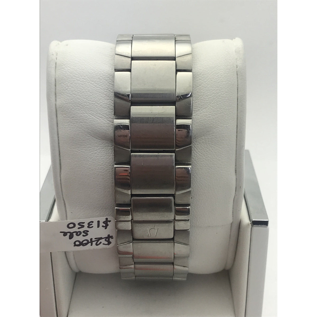 Bulova Ladies White Dial Silver Tone Stainless Steel Bracelet Watch 96G25