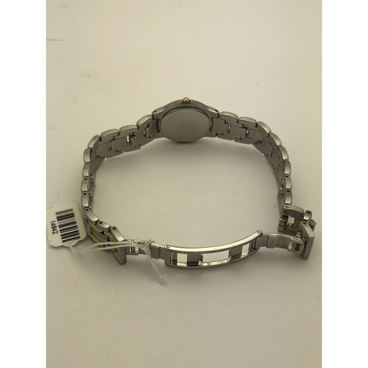 Movado Ladies Black Dial Two Tone Stainless Steel Bracelet Watch 0690764