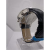Techno Diezel Men's Silver/Blue Dial Black Leather Strap Watch