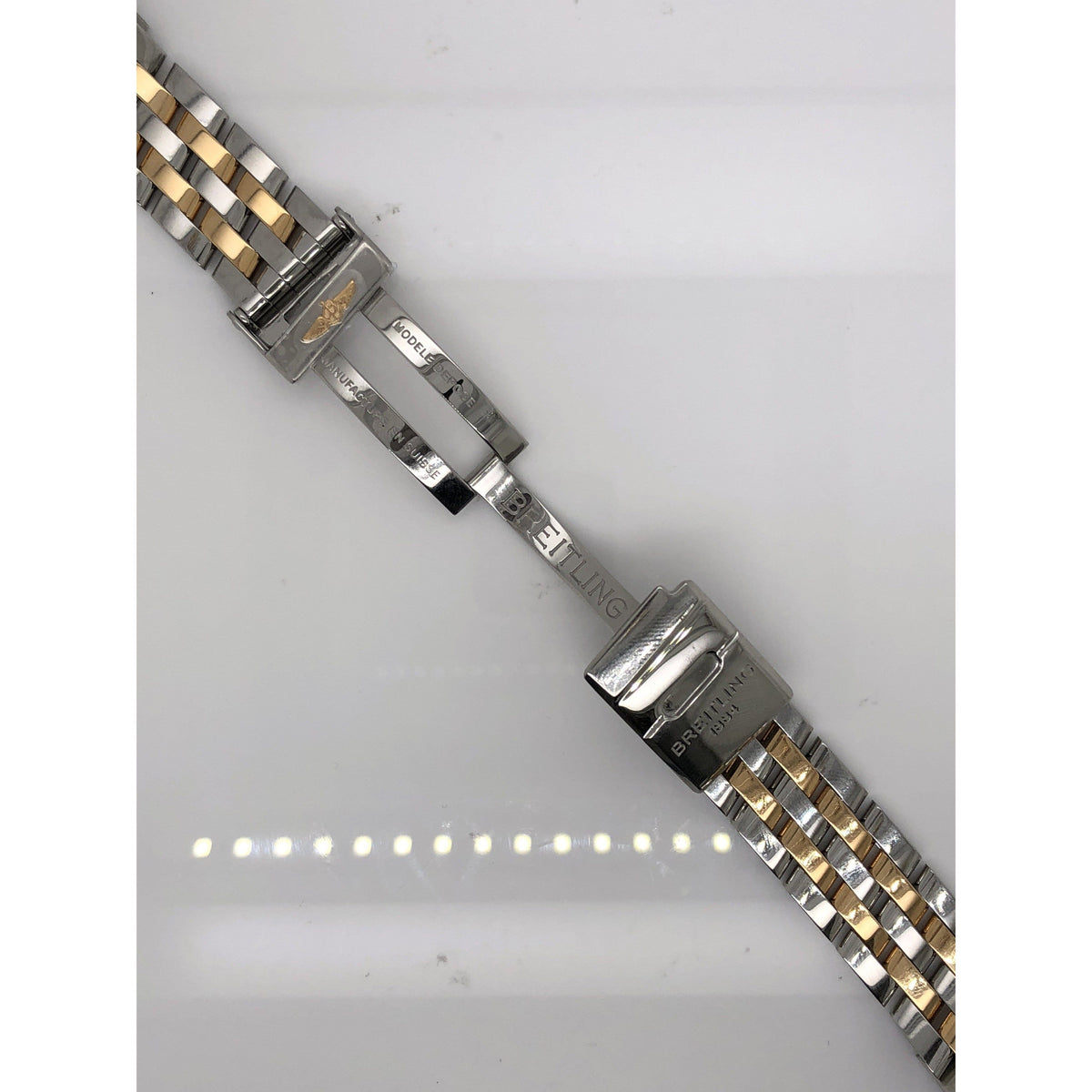 Breitling Two Tone Stainless Steel Strap Deployment Buckle 16-14mm 367C