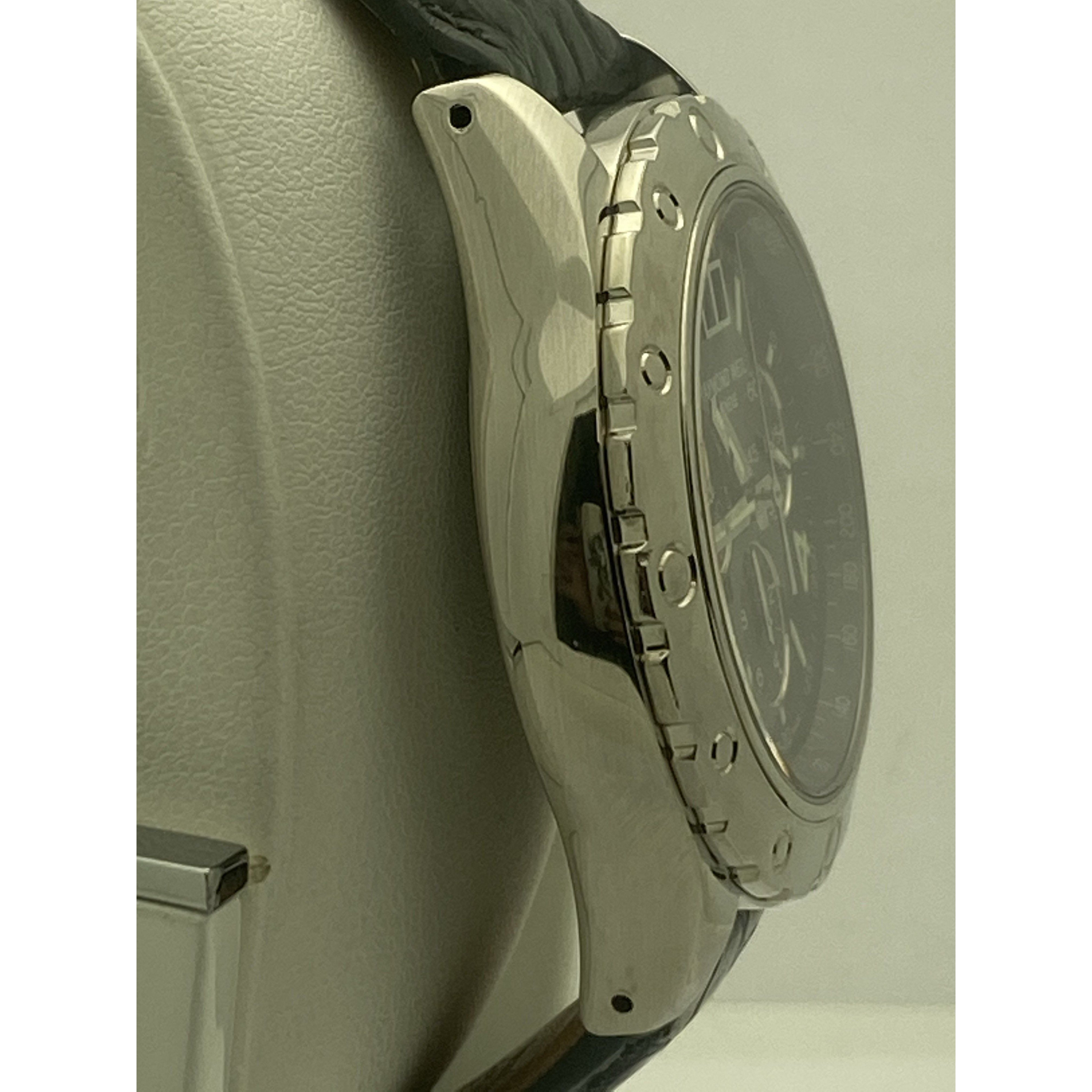 Raymond Weil Geneve Men's Black Dial Black Alligator Strap Watch