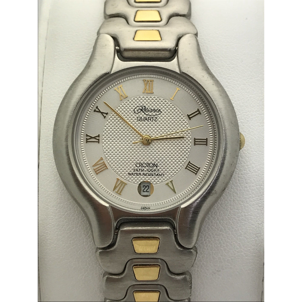 Croton Reliance Men's Quartz White Dial Two Tone Stainless Steel Watch R13643W