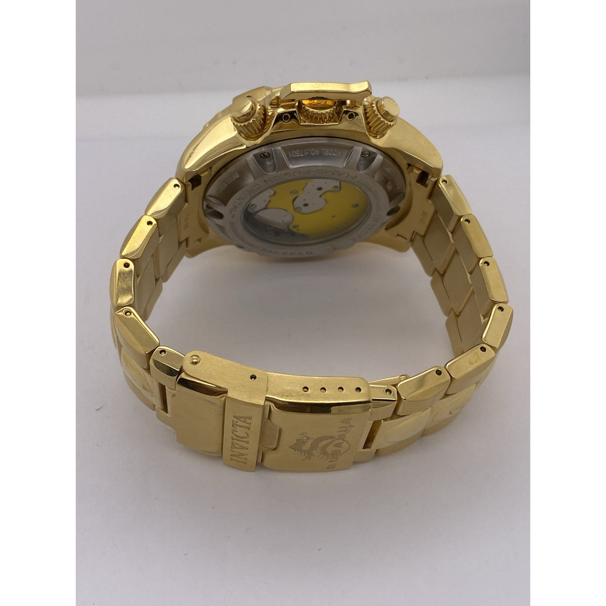 Invicta Men's Reserve Limited Edition Chronograph Black Dial Gold Tone Bracelet 17501