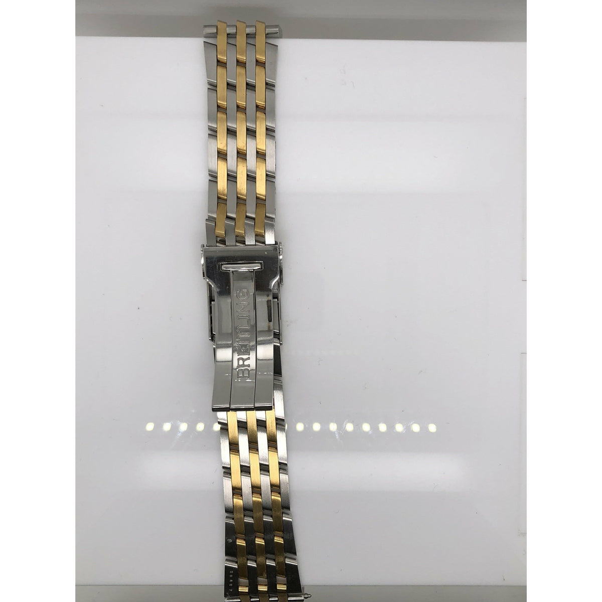Breitling Two Tone Stainless Steel Strap Deployment Buckle 22-18mm 431D