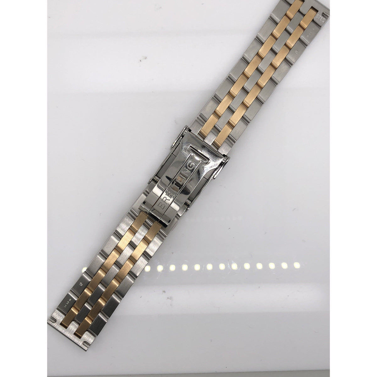 Breitling Two Tone Stainless Steel Strap Deployment Buckle 18-16mm 376C
