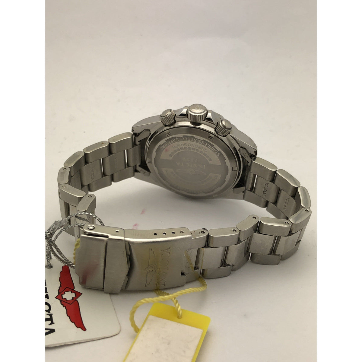 Invicta Men's Black Dial Silver Tone Stainless Steel Bracelet Watch 7050