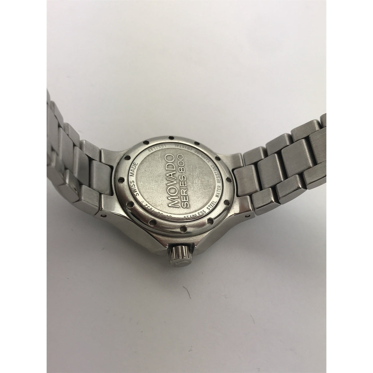 Movado Ladies Series 800 Black Dial Stainless Steel Bracelet Watch 8817561