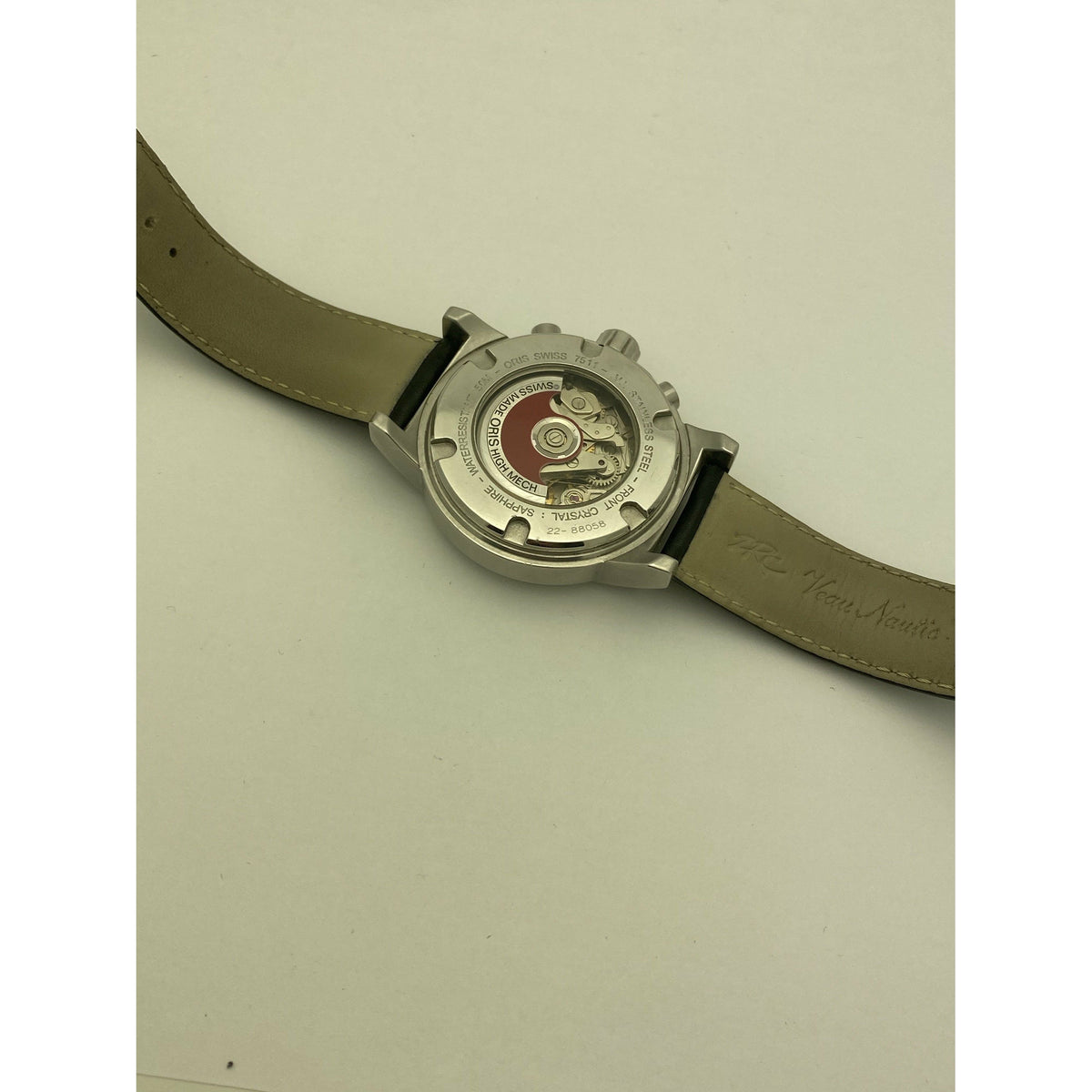 Oris Men's Automatic Swiss Black Dial Black Leather Strap Watch 7511