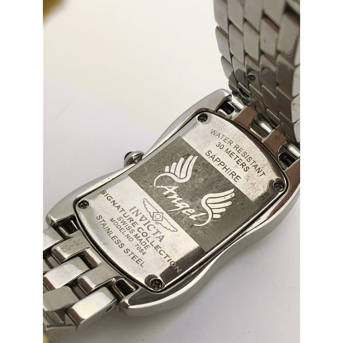 Invicta Ladies Black Dial Stainless Steel Case and Bracelet with Date Watch 7084