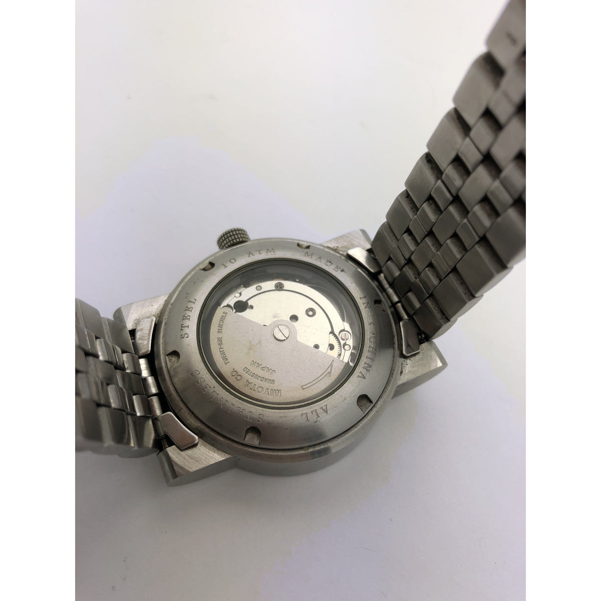 St. Moritz Men's White Dial Silver Tone Stainless Steel Watch 2113
