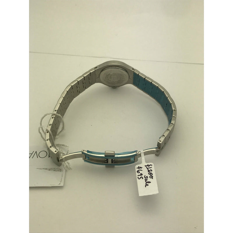 Movado Ladies Silver Tone Dial Stainless Steel Bracelet Watch 0604481