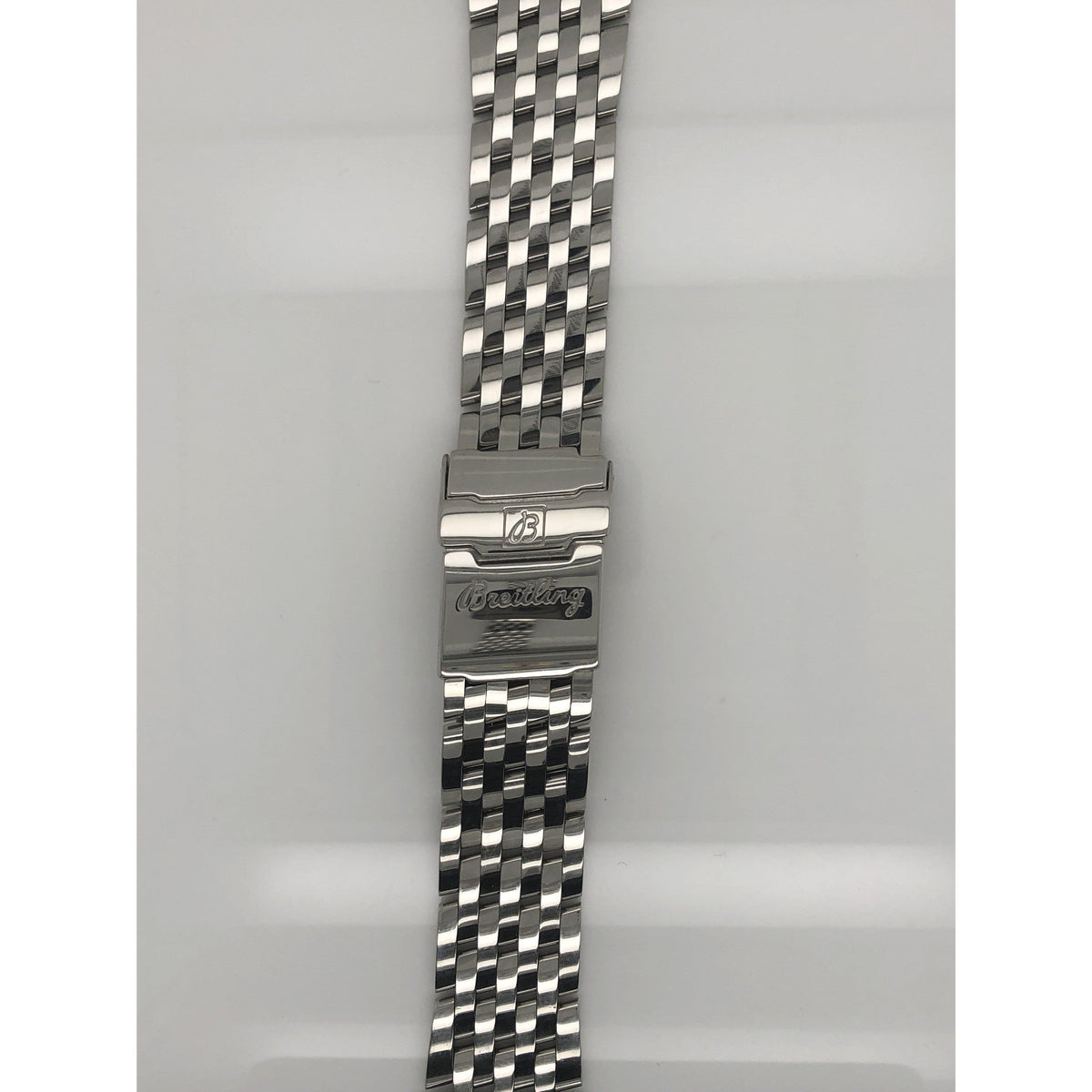 Breitling Silver Stainless Steel Strap Deployment Buckle 22-18mm 433A