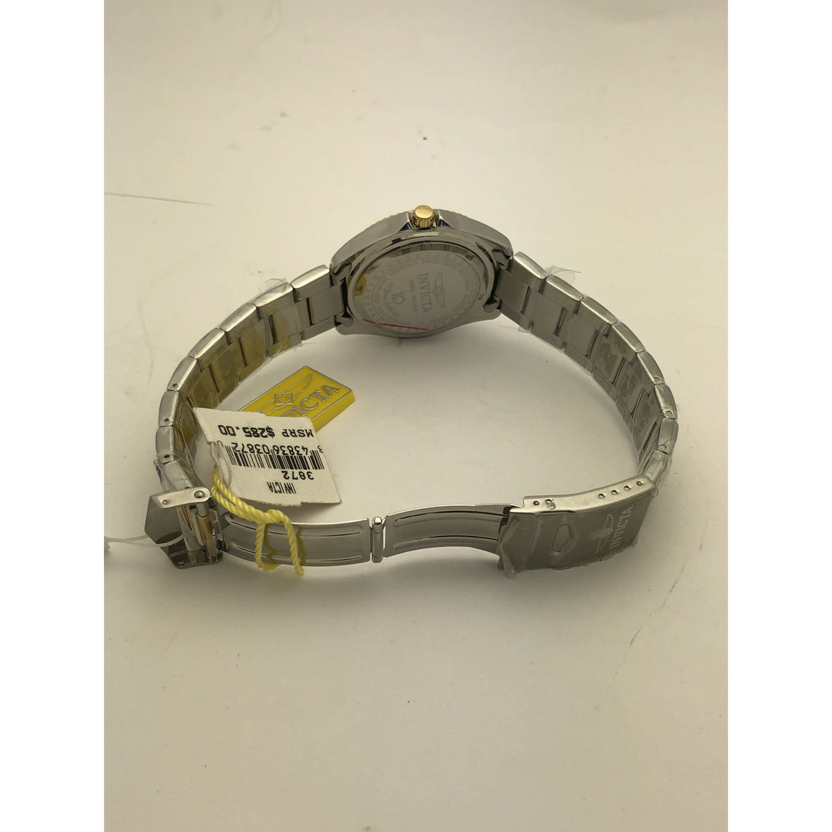Invicta Men's Two Tone Stainless Steel Case and Bracelet White Dial Watch 3872