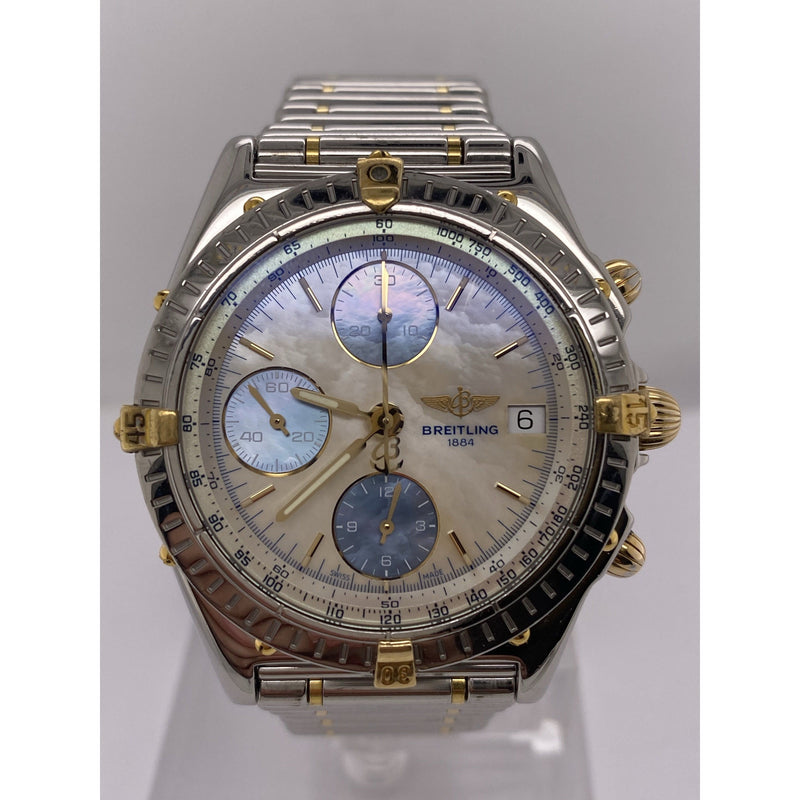 Breitling 1884 Men's MOP Dial 18K & Stainless Steel Bracelet Watch B13050