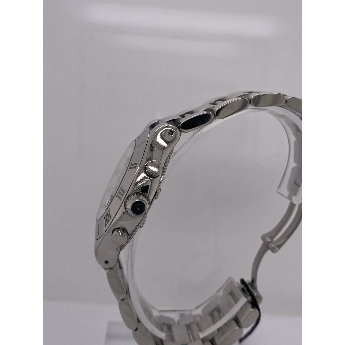 Cartier Black Pattern Dial Stainless Steel Bracelet Chrono Quartz Watch 2424/98395PL