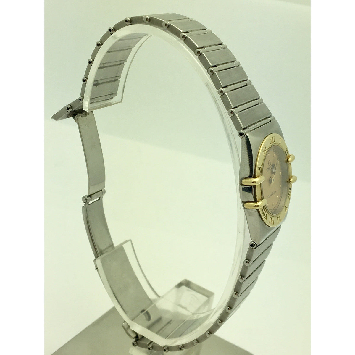 Omega Constellation Ladies 18K Gold & Stainless Steel Quartz Bracelet Watch 1455